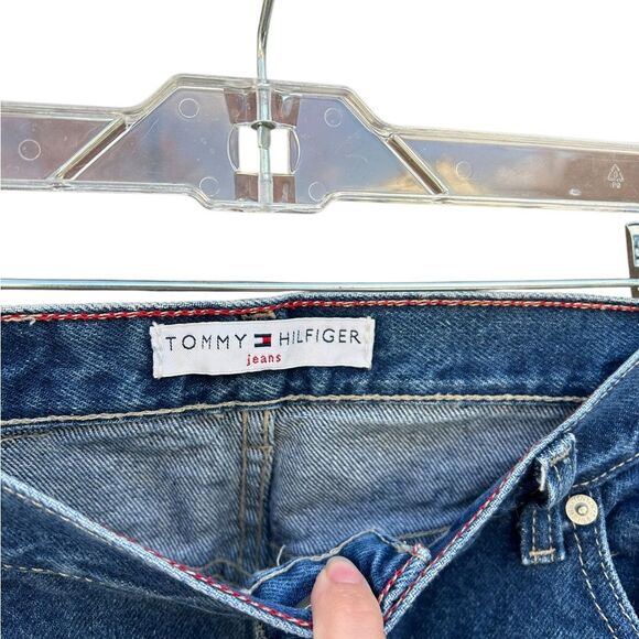 Vintage Tommy Hilfiger Blue Straight Jeans high waisted 8 y2k 2000s - Picture 3 of 8